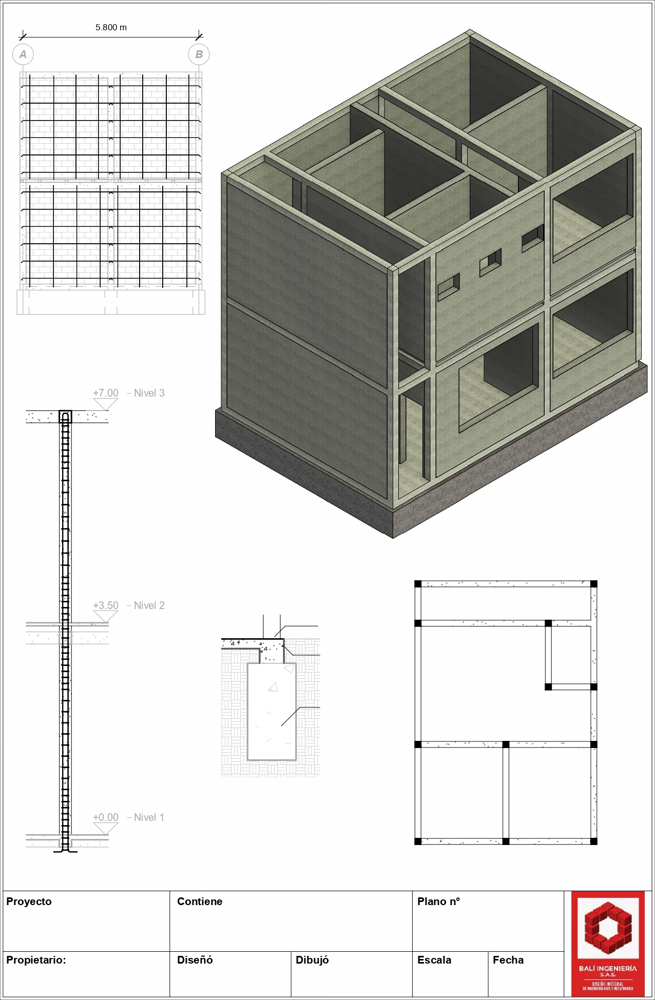 Diseño estructural vivienda